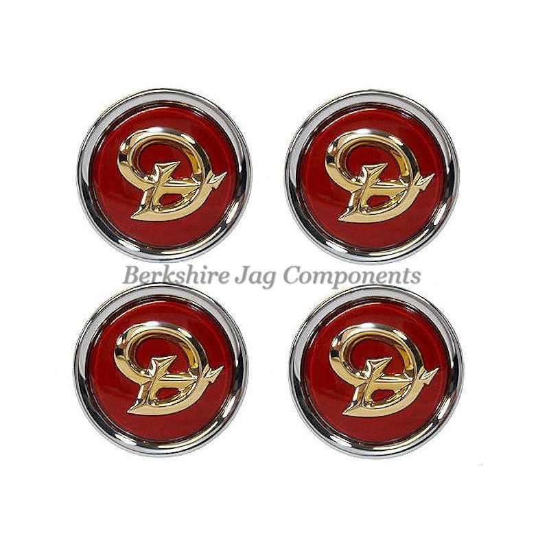 Alloy Wheel Badges Daimler Red & Gold MNA6249DB-S